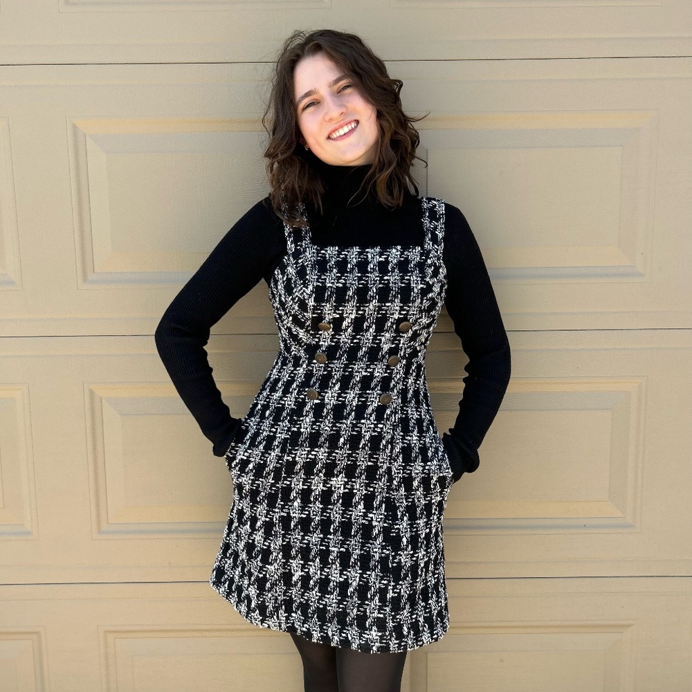 Anthropologie Houndstooth Tweed Dress